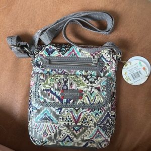Sakroots Small Flap Messenger Artist Circle Slate BB